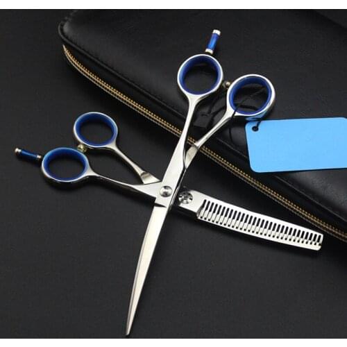Upscale japan 440c 9cr 6 inch curved cut hair scissors cutting barber makas haircut makeup thinning shears hairdressing scissors