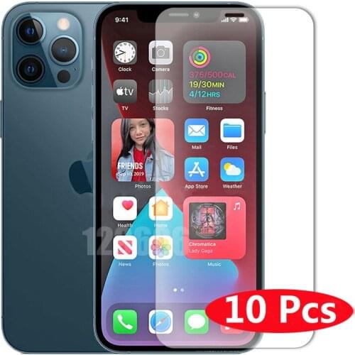 10Pcs For iPhone 13 Pro Max Glass Film Screen Protective Glass For Apple iPhone 13 Pro Max Mini 13 12 11 X XS XR Tempered Glass
