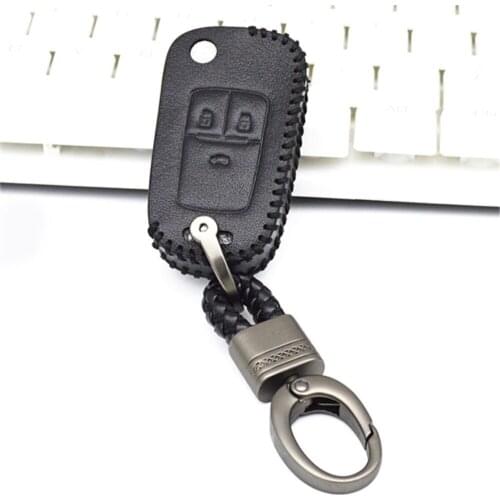 For Opel Corsa D C Vectra C B Mokka Meriva Vivaro Zafira Astra J Car Key Protection Shell Key Case Cover Leather Key Chain Shell
