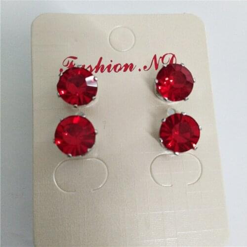 New Luxury brand earrings fashion jewelry Austrian colors crystal earrings for women stud earrings for gift 2 pairs/lot