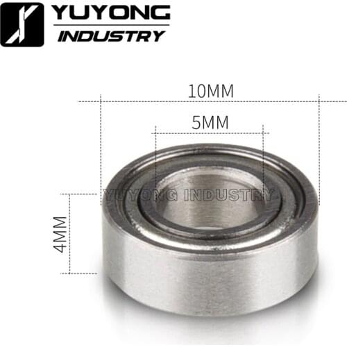 100pcs 5*10*4mm MR105ZZ v-slot micro deep groove ball bearings for mini v wheel kits