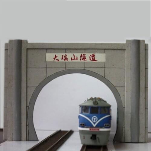2Pcs 1/87 Ho Scale Simulation Miniature Train Model Tunnel Entrance for Sand Table Model Scenery Layout In Building Accessories