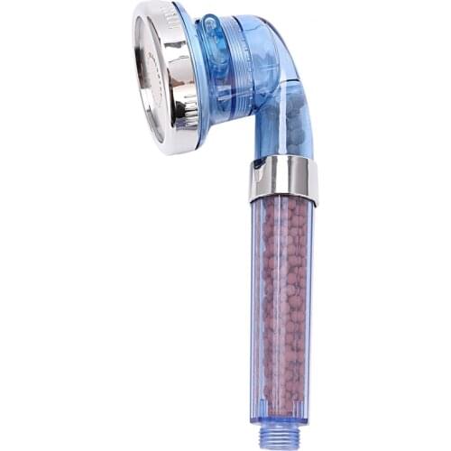 3 Function Adjustable Jetting Shower Filter High Pressure Water Saving Shower Head Handheld Water Saving Shower Head Blue