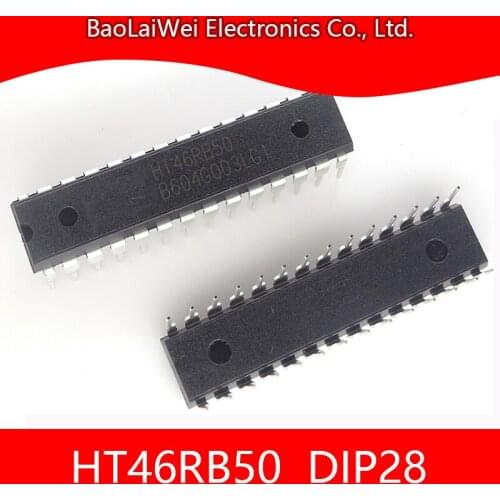 100pcs HT46RB50 DIP28 ic chip Electronic Components Integrated Circuits Active Components A/D Type USB 8-Bit MCU