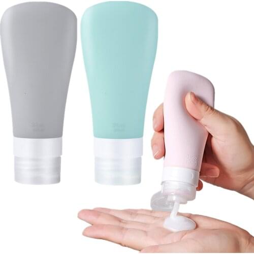 60/90ML Empty Silicone Travel Kit Packaging Per Bottle Leak-proof Water Bottled Shampoo Shower Gel Small Sample Container