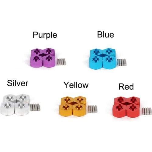 12mm Wheel Hex Hub Adapter 7mm Thickness With Pins For 1/10 Traxxas slash RC Car Hop-up Parts