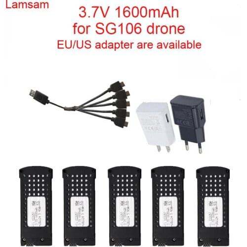 SG106 battery FPV Drone Dron 3.7V 1600mAh Lipo Battery Rechargeable RC Quadcopter Spare Parts for RC Drones