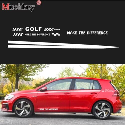 Car Sticker for Volkswagen Golf Car Side Body Decal Sticker for Hatchback Sedan SUV Pickup Truck Decals DIY Car Decoration 280cm