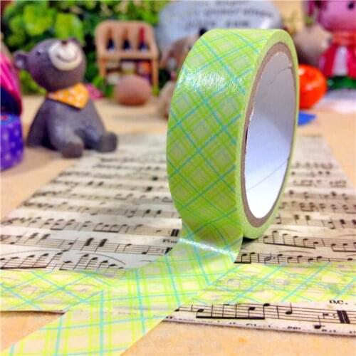 Free shipping Beautiful 15mm*5m*3rolls masking washi tape/ green rhombus masking washi tape