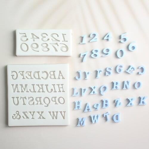Letters & Number Silicone Mold Fondant Cake Decorating Mold Sugarcraft Chocolate Baking Tool Kitchenware For Cakes Gumpaste Form