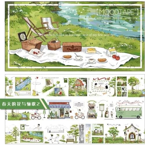 Moodtape washi tape PET background sticker pack Scrapbooking Album diy handmade decoration sticker masking tape639779922023