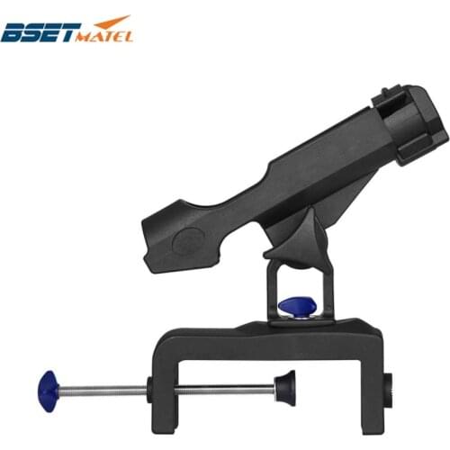BSET MATEL 360 degree adjustable Fishing Rod Holders clamp on Removable Kayak Boat Support Pole stand Bracket