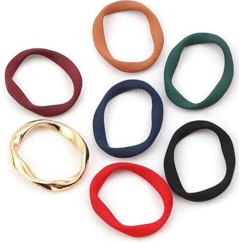DoreenBeads Fashion Zinc Based Alloy Charms Oval Brown Colorful Twisted Jewelry DIY Findings 25mm(1") x 20mm( 6/8"), 10 PCs