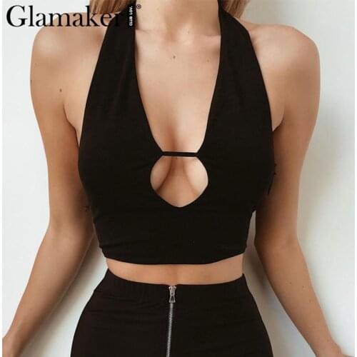 Женские короткие футболки Glamaker China At AliExpress