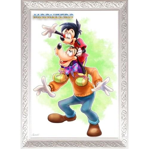 Goofy and Max Children Gift Diy Diamond Embroidery Paintings Cartoon Full Rhinestone Pasted 5D Diamond Painting Handicraft Hobby