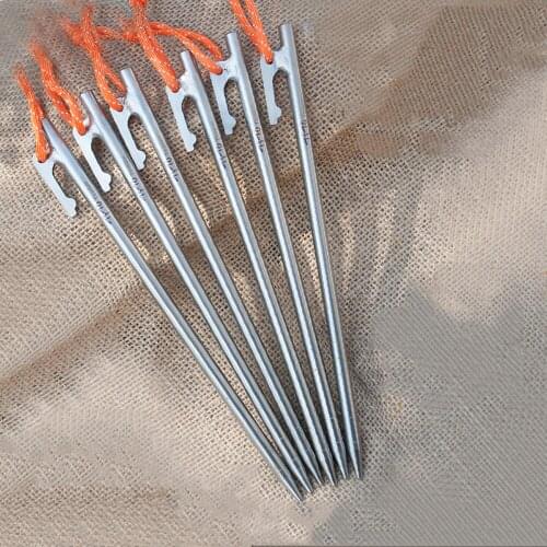 Titanium alloy tent nail outdoor camping tent nail 8*240mm 1PC