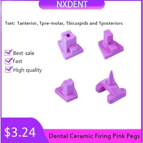 8pcs Dental Lab Ceramist Tool Ceramic Firing Pink Pegs Dental Lab For Single Porcelain Crown Oven Tray 4 Sizes for choose