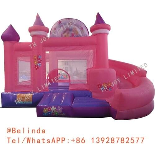 Free Shipping 4.5x4m Lovely Princess Inflatable Bounce House Princess Jumping Combo Castle Princess Jumper With Slide