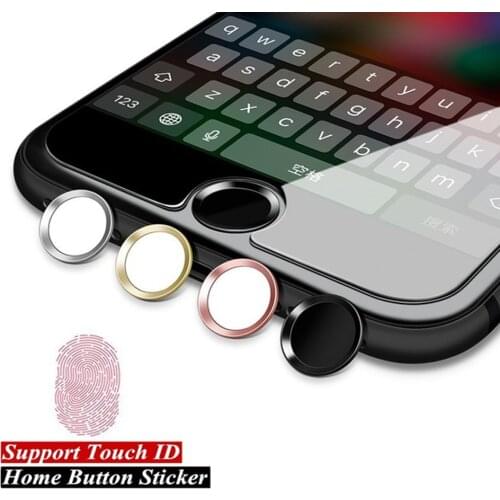 Aluminum Touch ID Home Button Sticker For iPhone 8 7 7s 6 6s Plus 5s Support Fingerprint Identification Unlock Touch Key