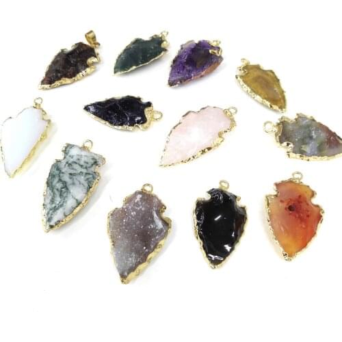 Natural Stone irregular shape Trendy Agates Pendants Necklace Pendant for Jewelry Making DIY Necklace Accessories Size 24x26mm