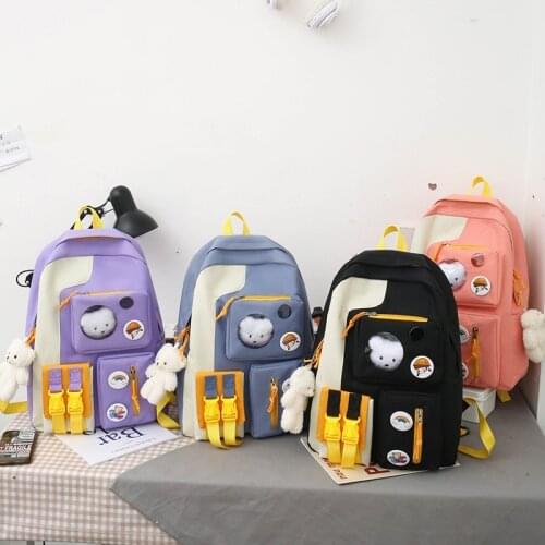 Nylon Ladies Backpack Waterproof Female Backpack Fashion Girl School Bag Retro School Bag Girl School Bag