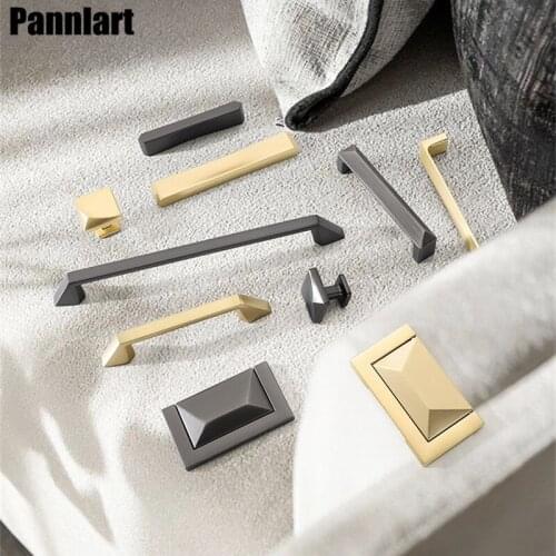 Pannlart 1 Pc Light Luxury Door Handles European Style Kitchen Cabinet Drawer Knobs Cupboard Door Pulls Furniture Door Hardware