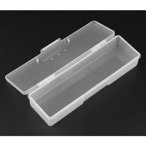 Plastic Nail Art Accessories Storage Box Translucent Decor Drawing Manicure Tools Pens Buffer Grinding Files Organizer Case