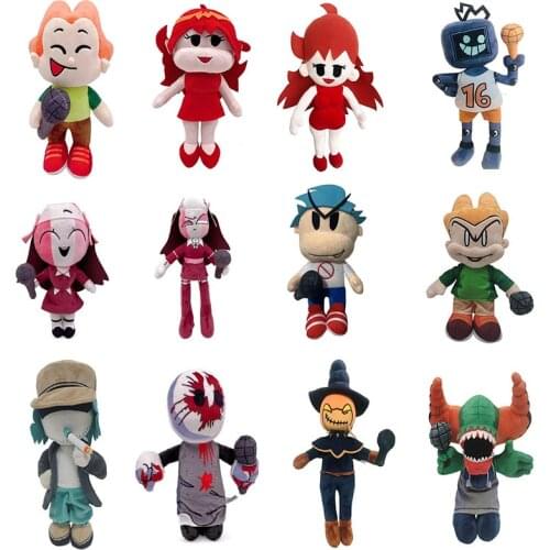 Anime Friday Night Funkin Plush Toy Cute Spooky Month Skid Pump Stuffed Dolls Children Gift
