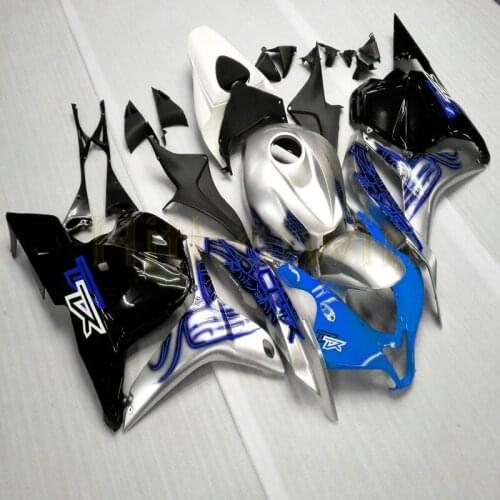 Custom for 2009 2010 2011 2012 CBR600 RR ABS Plastic Set Fairing+Screws+blue flames INJECTION MOLD