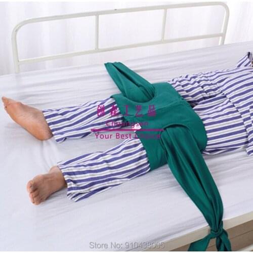 Nursing care constraint belt, leg knee fixed against the agitation lashing elderly patient care in bed , elderly care belt