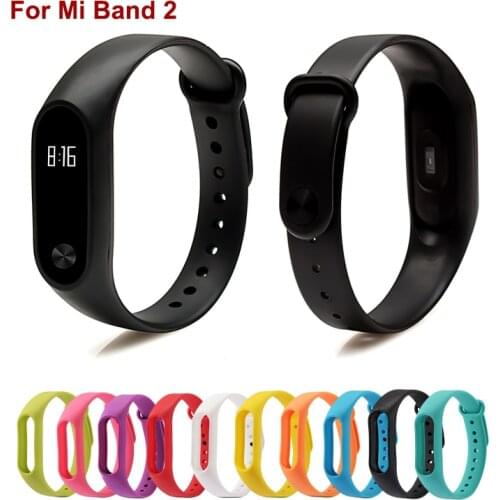 Silicone Watchband for Mi Band 2 Xiaomi Sport Smart Watch Strap Rubber Wrist Strap for Xiaomi Miband2 Bracelet Belt
