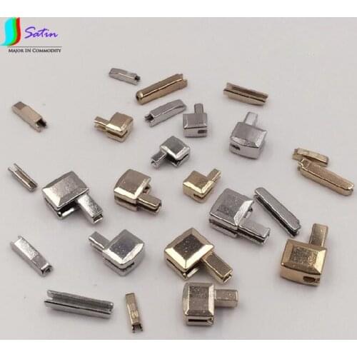Silvery/golden Single Open Metal 8# 10# Zipper Box Retainer,DIY Zipper Sliders Repair DIY Sewing Accessory S0351H