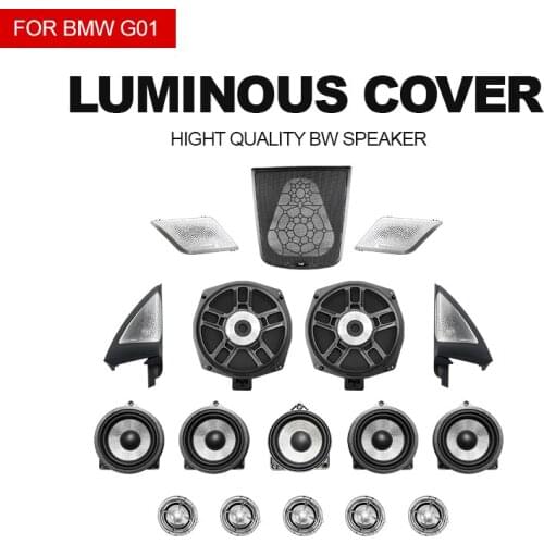 LED Speaker Cover For BMW X3 G01 3 Series High Quality Door Panel Loundspeakers Trim BW LED Horns Speakers Luminous Cover Kit