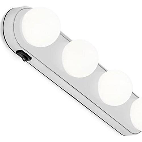 LED Mirror Lights Makeup Vanity Cabinet Make Up Light Vanity Light Makeup Full Powered Lamp Super Bright 4 LED Bulbs