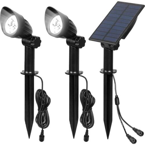 Solar Spotlights Solar Powered Security Lights Low Voltage IP65 Waterproof Outdoor Garden Yard Lawn Landscape Downlight
