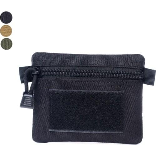 Outdoor Multi-function (Tactical) Square Wallet Purses Waterproof Sports Zipper Card Key Holder Change Coins Pocket Sack