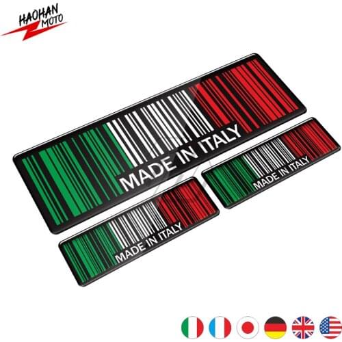 High Quality 3D Bar Code Sticker Made In Italy Sticker for Car Styling for Motorbike Decals