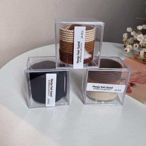 XIALUOKE Elastic Rope Women Polyester Elastic Hair Bands Ponytail Holder Rubber Bands Scrunchie Headband Hair Accessories