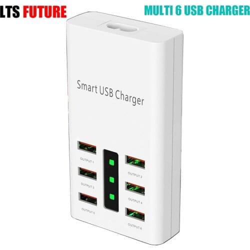 Multi USB Charger Station 5V/6A 30W Quick Charging Desktop Travel Charger For iPhone 12 11 Xiaomi POCO X3 Cell Phone Accessories