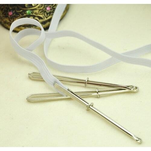 2Pcs High Quality Garment Clips Sewing DIY Tools Elastic Band Tape Punch Cross Stitch Practical Wear Elastic Clamp (Wear Rope)