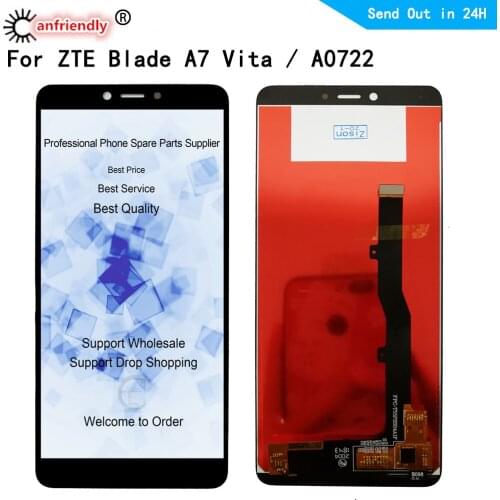 For ZTE Blade A7 Vita A7vita A0722 LCD Display+Touch panel Screen Replacement Digitizer with frame Assembly For ZTE Blade A7Vita
