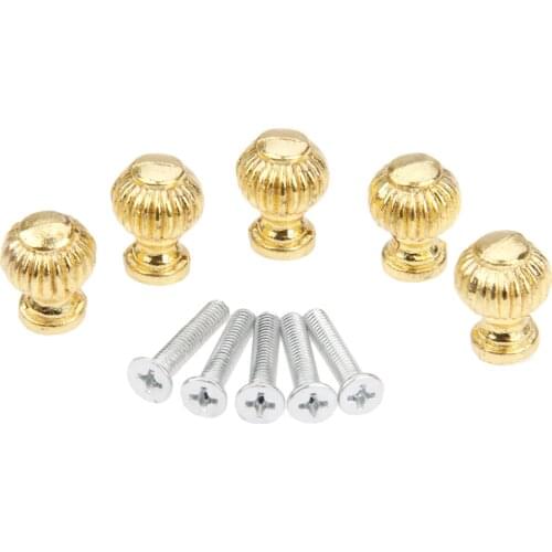 5Pcs 14x19mm Gold Furniture Handles Door Knobs Jewelry Box Drawer Cabinet Cupboard Window Handle Pull Knobs Furniture Hardware