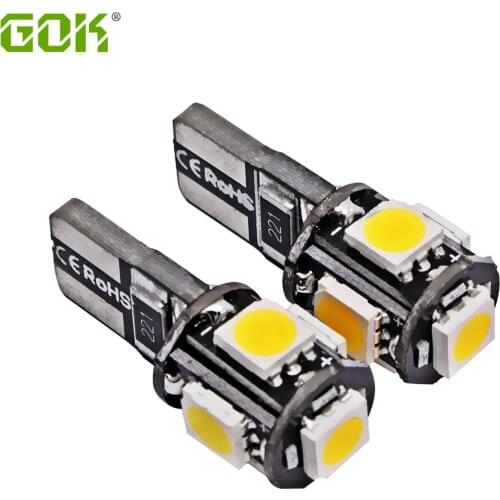 100pcs T10 5smd 5050 Led Canbus Car Smd Light + W5w 194 t10 5led canbus Bulb No Obc Error w5w led parking clearance light