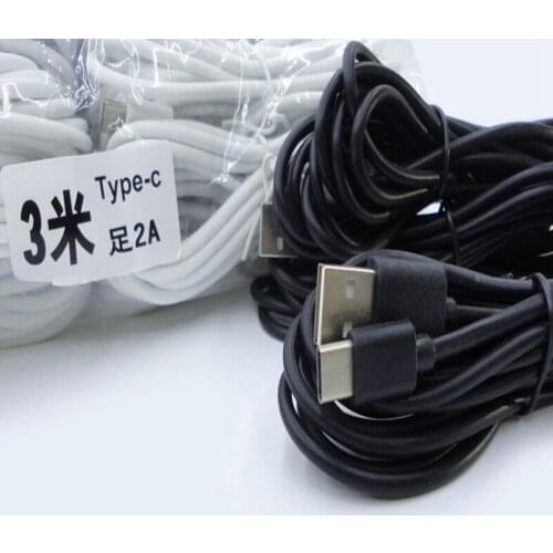 200pcs/lot 3M 10FT 2A USB 3.1 Type C USB C cable USB Data Sync Charge Cable For Sumsang Galaxy s8 s9