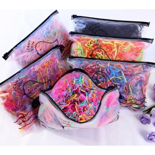 2000pcs Girls Hair Accessories gift Nylon Rubber Band Elastic Hair Bands Headband Children Ponytail Holder Bands Kids Ornaments