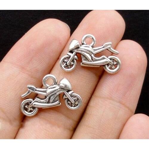 25pcs/lot--20x13mm, Antique silver plated Motorcycle Charms ,DIY supplies, Jewelry accessories