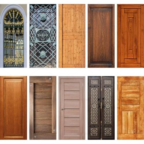 3D Door Sticker Home Decor Wooden Door Wrap Wall Sticker Mural Wallpaper Self Adhesive Pvc Removable Waterproof Door Decal