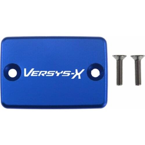 CNC Aluminum Motorcycle Brake Fluid Fuel Reservoir Tank Cover Cap FOR KAWASAKI Versys-X300 X250 2017-2019