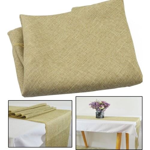 Rustic Table Runner Natural Imitated Linen Lace Table Runners Wedding Christmas Table Decoration Restaurant Burlap Table Runner