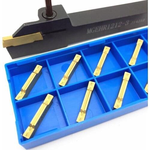 1 piece MGEHR1212-3 external slotted lathe tool holder + 10 pieces MGMN300 high quality original metal carbide turning tools